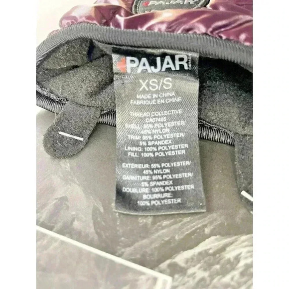 Pajar NWT 2 pair Women's Susan Quilted Mitten Oxblood Size XS/SM - Picture 10 of 12